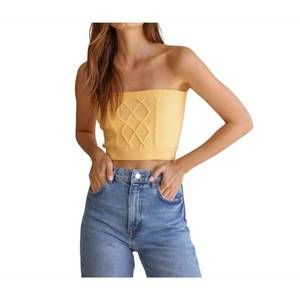 NEW KNITITUDE liv knit tube top in mango